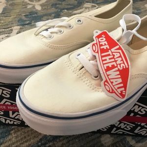 Creme Vans New with Tags